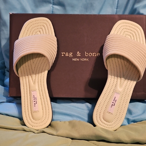 rag & bone Shoes - Rag & Bone Beige Slide Sandals
